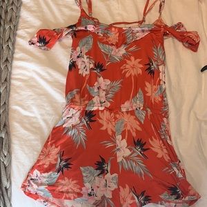 AEROPOSTALE orange flower romper